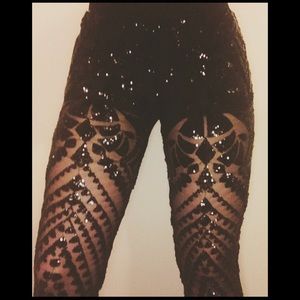 🔻Deco Sequin See-Thru Legging
